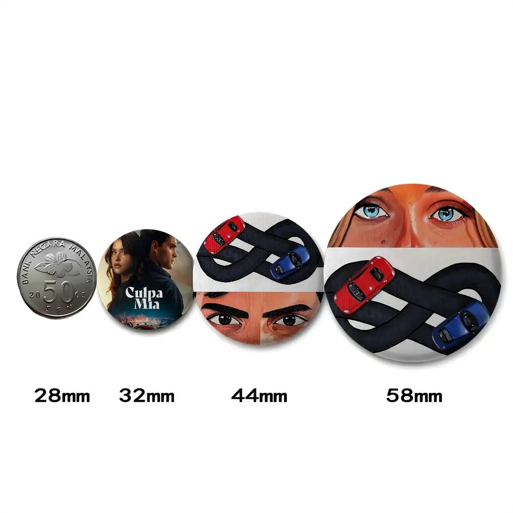 بلدي F-خطأ C-Culpa Mia 2023 شارات مستديرة رائعة شارة دبابيس الإبداعية للملابس قبعة ظهره هدية اكسسوارات