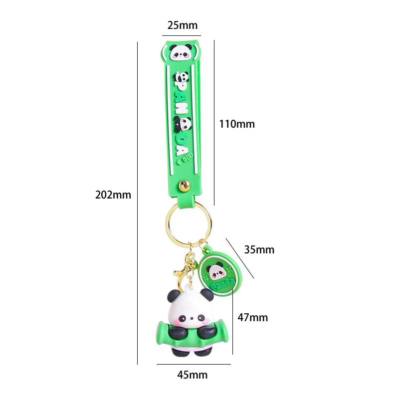 Novità Creativo Simpatico Panda Portachiavi Ciondolo Moda Divertente Portachiavi per auto Squisito Zaino Kawaii Decorazione Accessori Regali