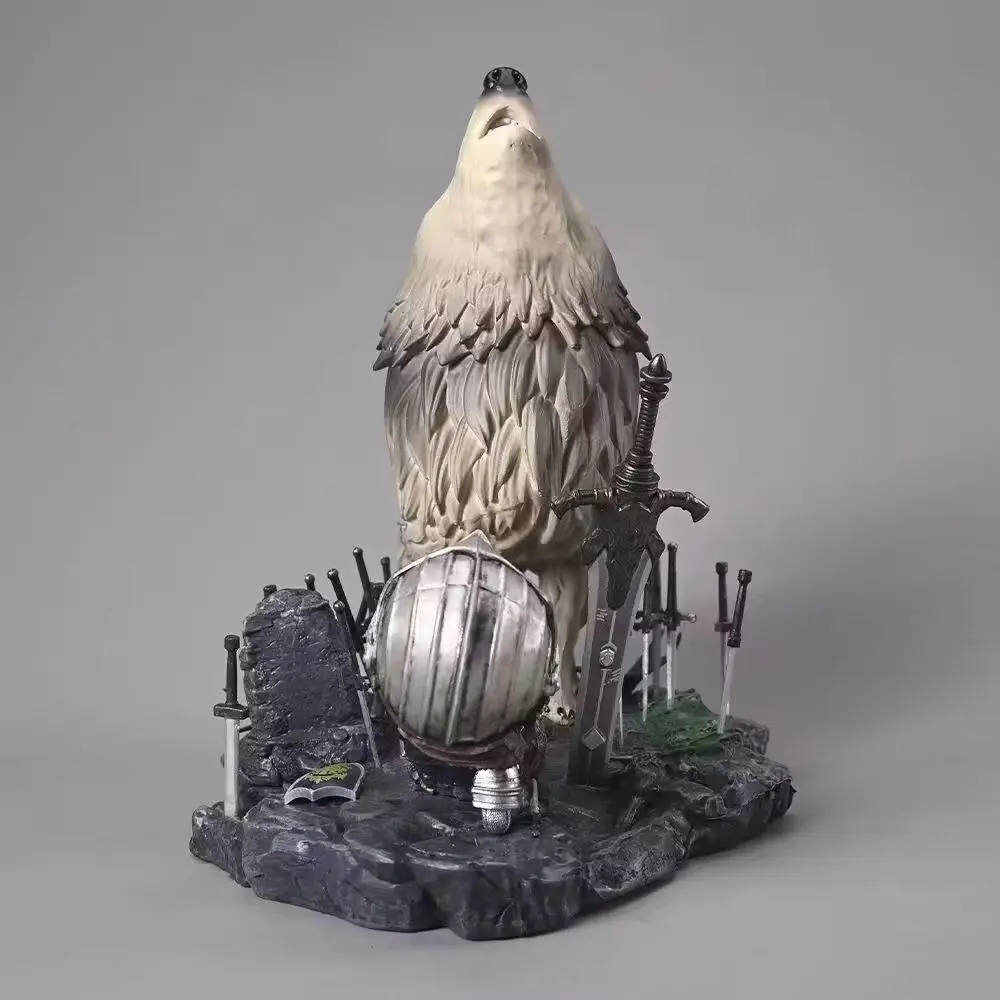 Dark Souls the Great Gray Wolf Sif Figural 21 سم نموذج دمية عرض لعبة ديكور