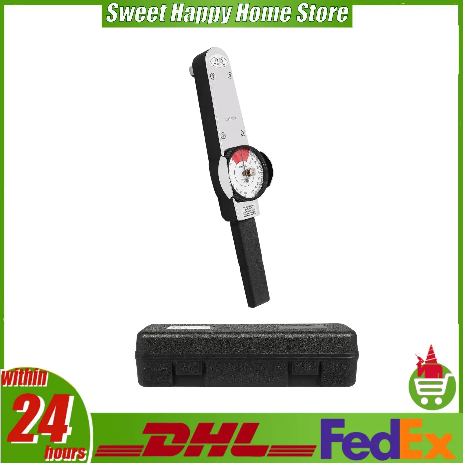 Dial Torquemeter 0-100N.m Torque Wrench with Peak Memory ±3% Accuracy 1/2 Drive for Fastener Testing Automotive Aviation