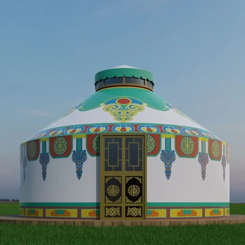 Yurt agritainment outdoor scenic spot, rainproof and cold-proof thickened tent