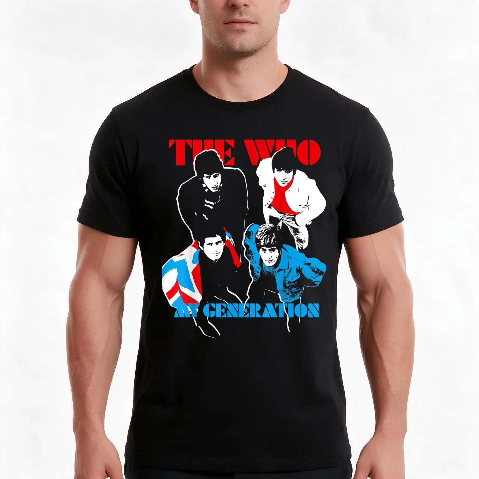 The Who My Generation T-Shirt, Summer Casual Cotton Tee, Oversized Streetwear Tops, Vintage Graphic Print, Unisex Men Women