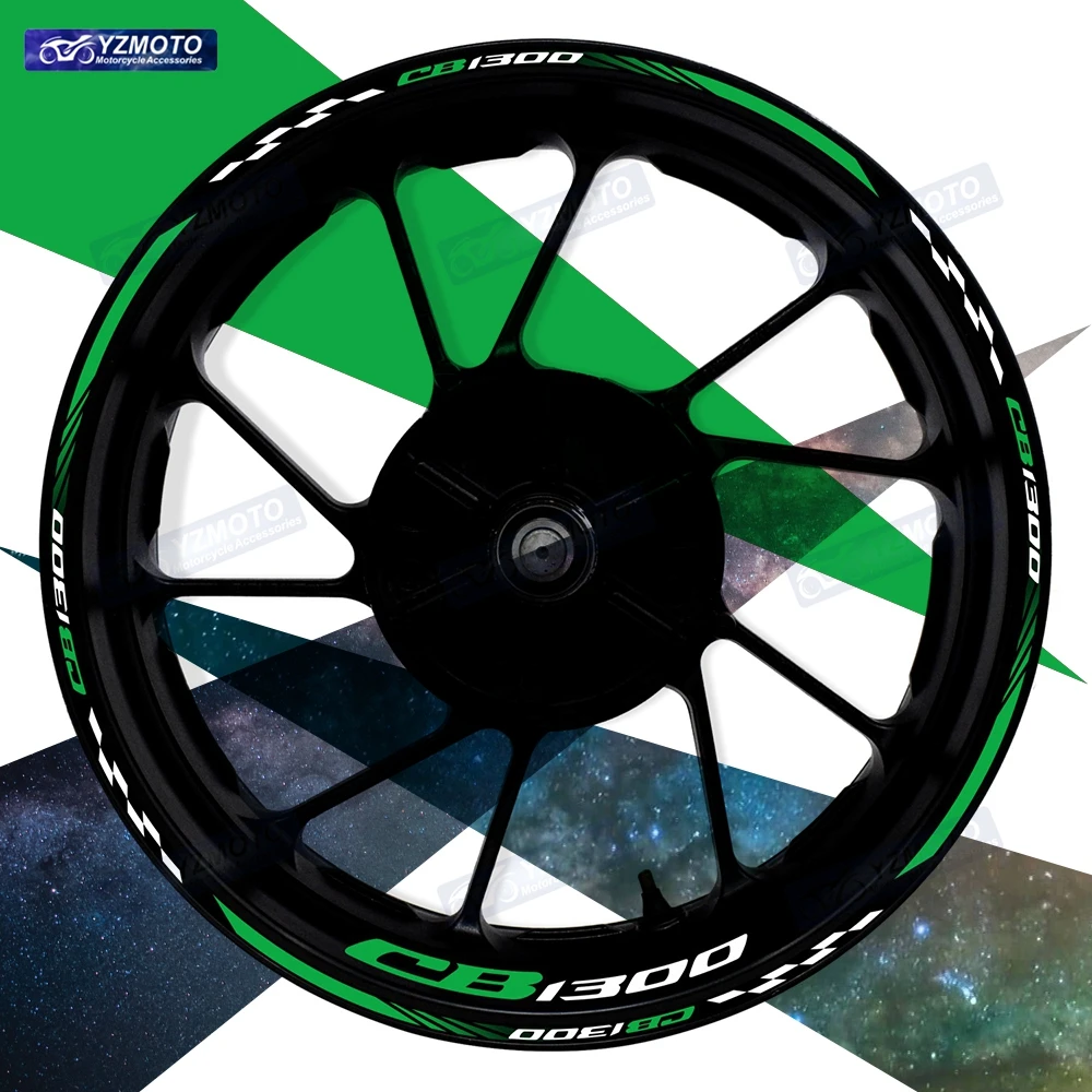 For Honda CB1300 Motorcycle Racing 17 Inch Front And Rear Wheel Sticker Hub Decal Decorative Reflective Waterproof Rim Stickers