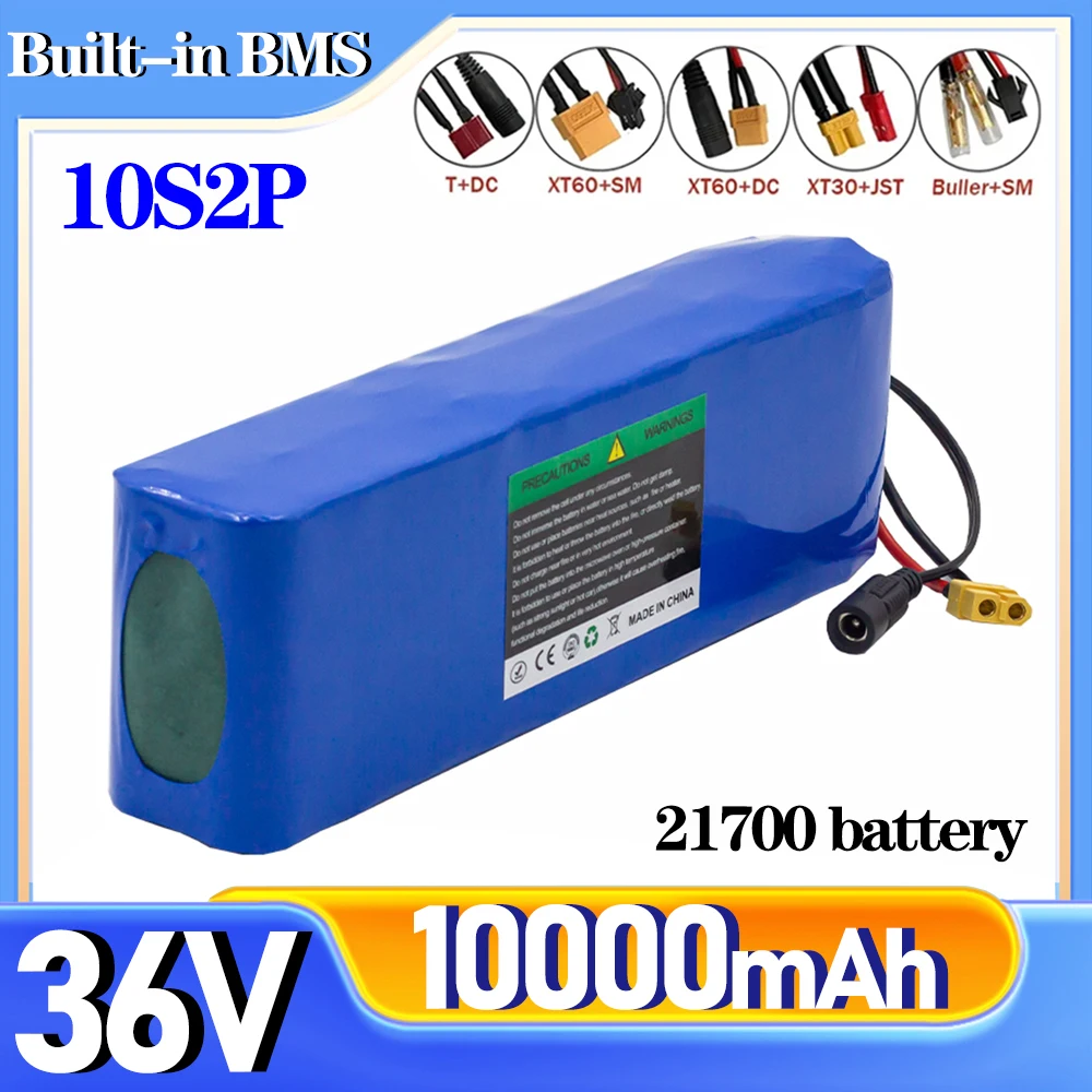 2024 Higher Quality 10S2P Battery 36V 10000mAh 21700 li-ion Battery Pack For Electric Scooter Motorcycle Scooter 500W High Power