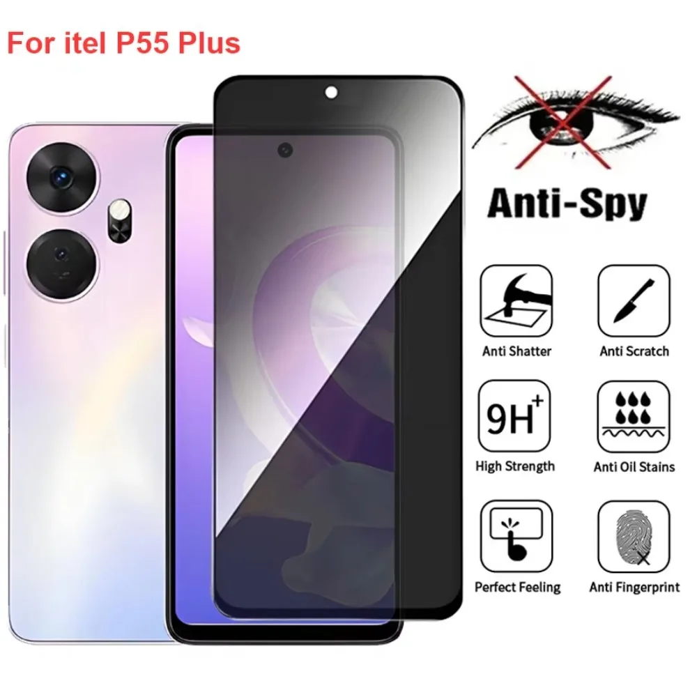 

Для itel P55 A666L антишпионская защитная пленка из закаленного стекла, совместимая с itelP55, полное покрытие, пленка для телефона
