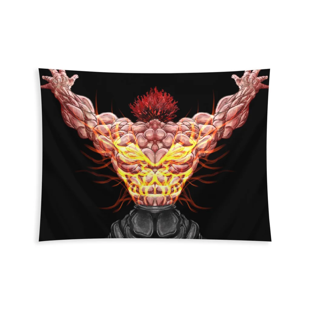 Demon Back Home Tapestry Baki Hanma Yujiro Manga Background Hanging Covering Room Arts Decor Aesthetic Gobelin