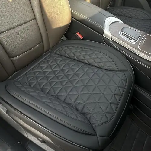 

2 Pack Leather Seat Covers - Anti-Slip, Full Wrap with Storage, Universal Fit for Cars, SUV, Trucks (Black)