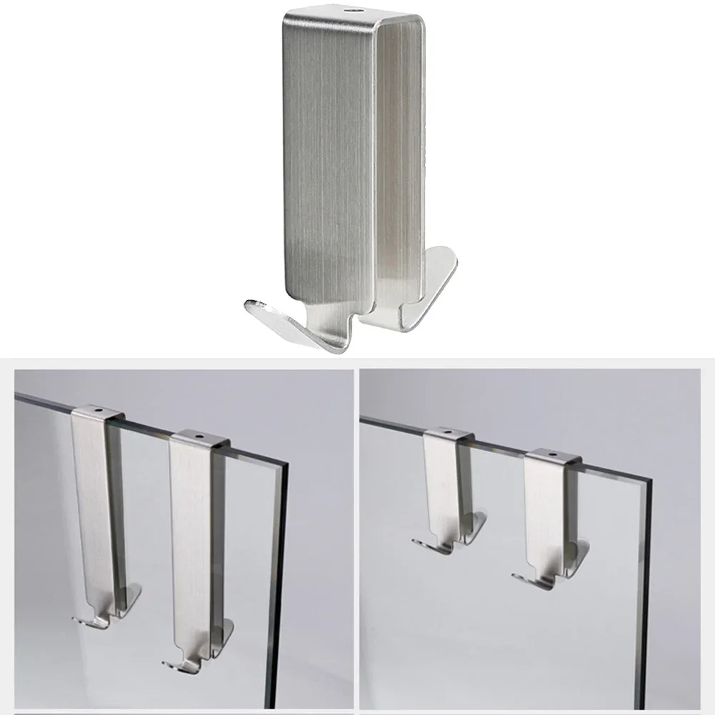 Stainless Steel Wall Hooks Hook Bathroom Shower Door Towel Hook Glass Door Hook Hanger Holder Hanging Wall Hooks