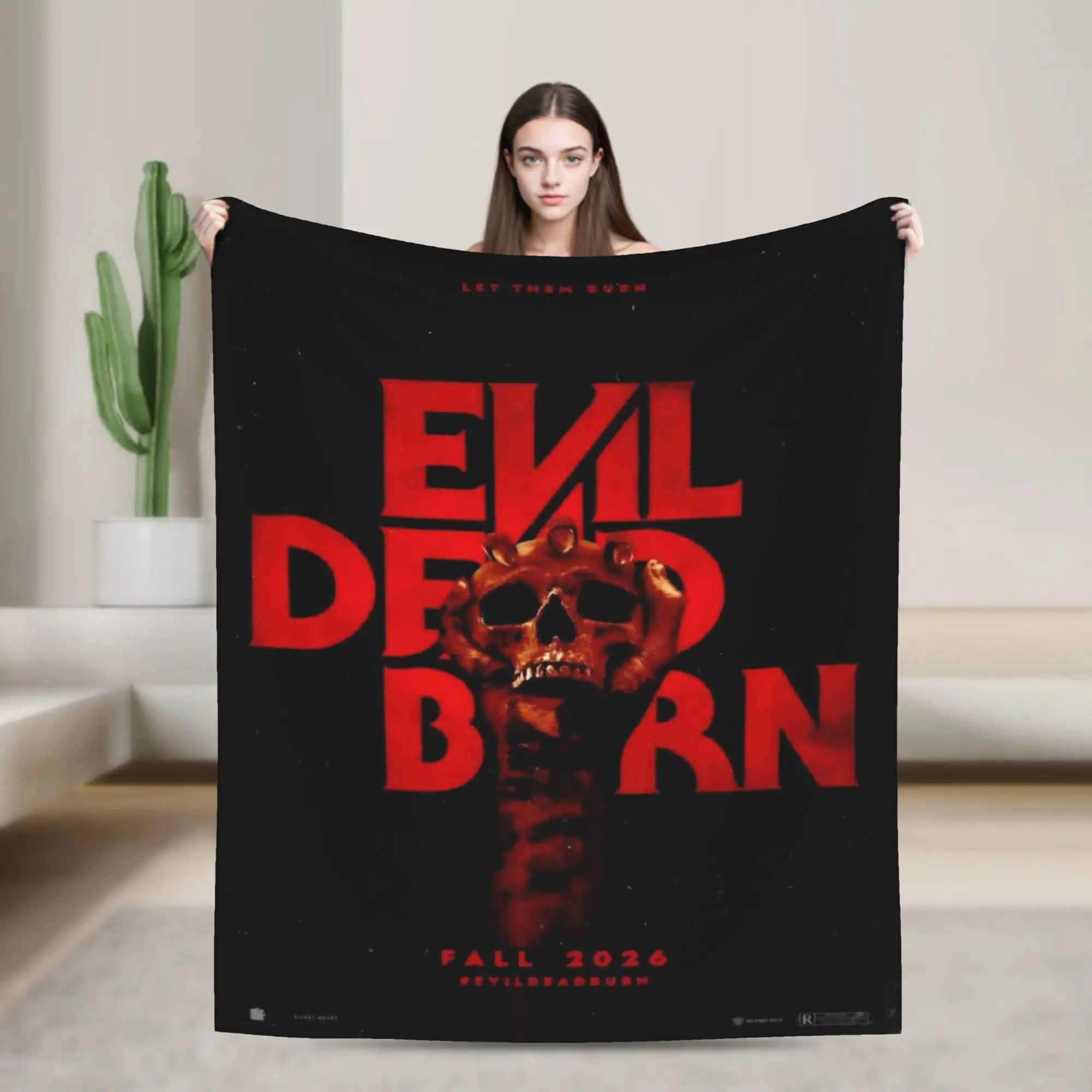 Evil Dead Burn Throw Blanket for Couch  Soft Cozy Plush Blanket 50x60 Inches Multiple Sizes Bedspread for All Seasons