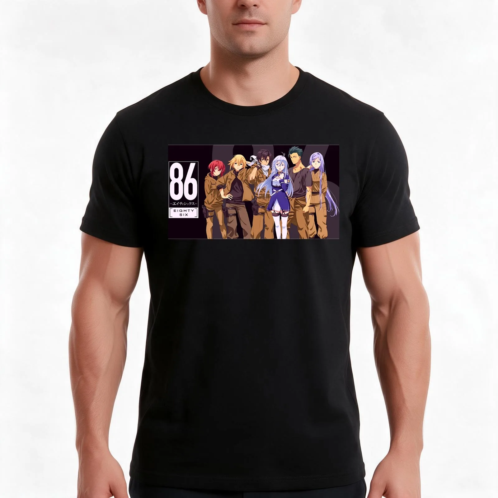 Eighty six Classic T-Shirt, Summer Casual Cotton Tee, Oversized Streetwear Tops, Vintage Graphic Print, Loose Fit Short Sleeve