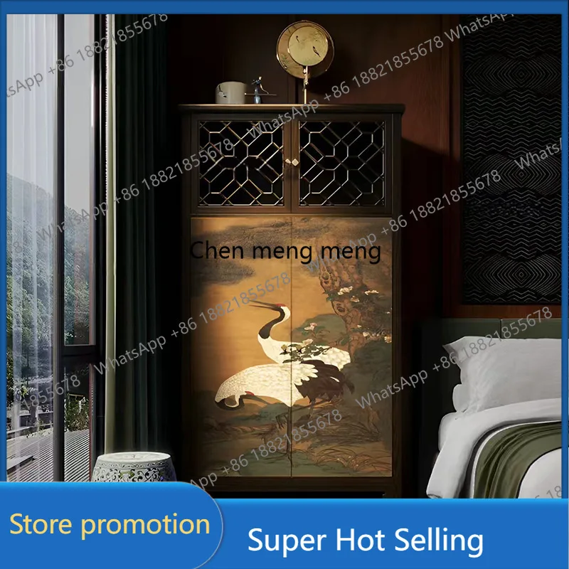 

D46 Solid wood chest locker wardrobe bedroom home Song Dynasty aesthetic style dining side living room decoration