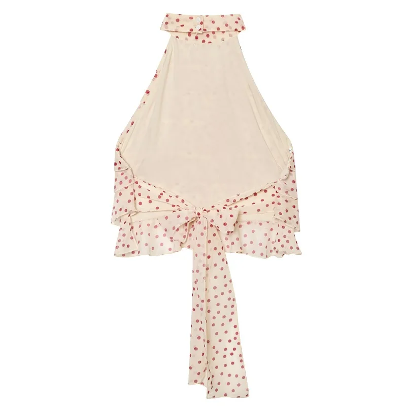MUJER Rüschen-Neckholder-Top für Damen, schulterfrei, rückenfrei, für den Sommer, ärmellose Oberteile, sexy Camisole, Crop-Top für Damen – Detail 7