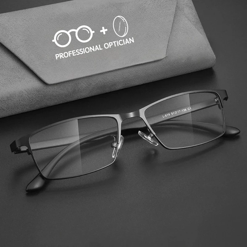 

Ultra Light Business Men's Full Frame Myopia Hyperopia Astigmatism Anti Blue Light Prescription Progresivos Optical Glasses