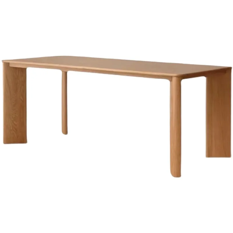 Medieval office long table solid wood dining table wabi sandy ash wood workbench retro computer desk