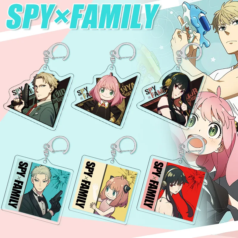 

Брелок акриловый 6 см с голографическим эффектом и блестками, с изображением милой Аньи Чиби из аниме Spy X Family, для рюкзаков и ключей, подарок