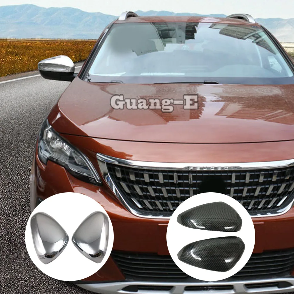 For Peugeot 3008 GT 3008GT 4008 2016 2017 2018 2019 2020 Car Back Rear View Eyebrow Side Door Mirror Cover Stick Trim Frame