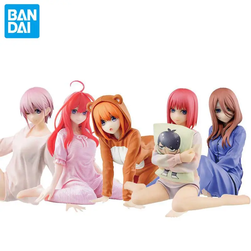 Genuine Banpresto Nakano Ichika Nino Miku Yotsuba Itsuki Figure Pajamas The Quintessential Quintuplets Anime Model Christma Gift