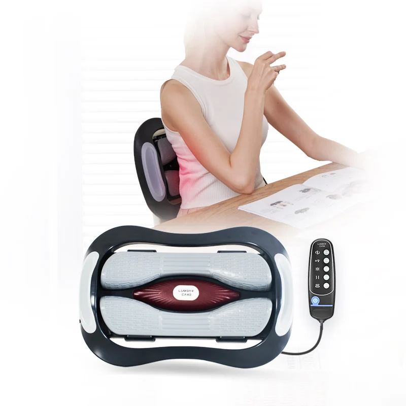 

New Lumbar Traction Massage Mattress with Electric Back Massager and Thermal for Waist Pain Relief