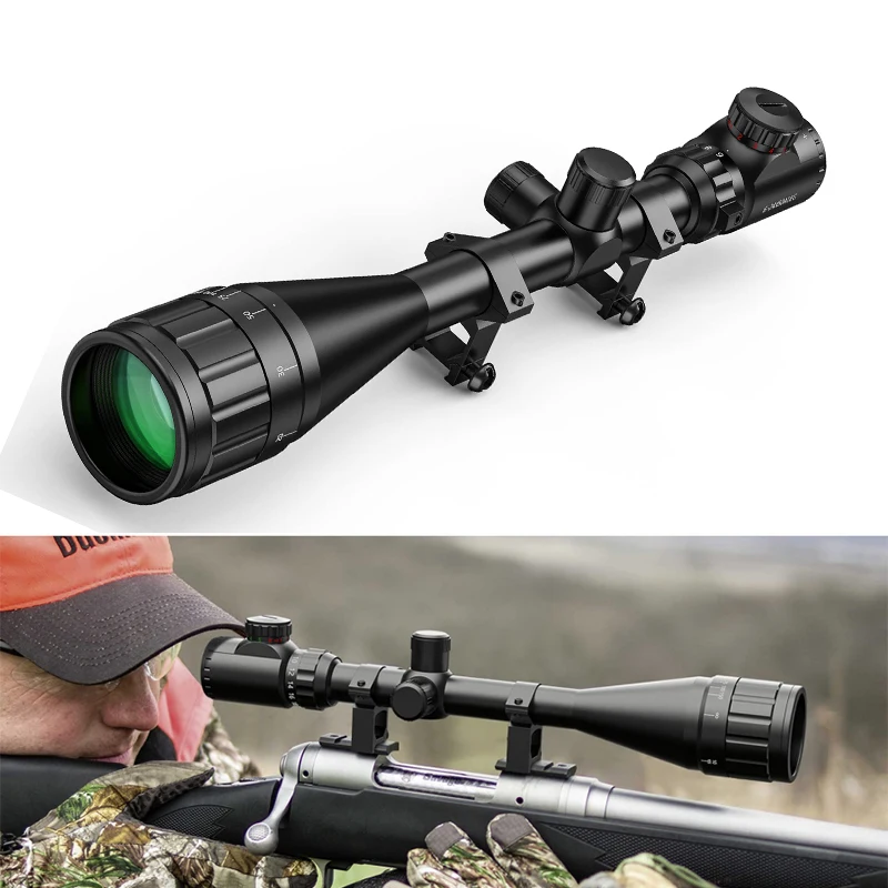 

CVLIFE Rifle Scope 6-24x50 AO Tactical Riflescope Red Green Illuminated Optics Sights for ‎Picatinny Mount with Scopes Rings