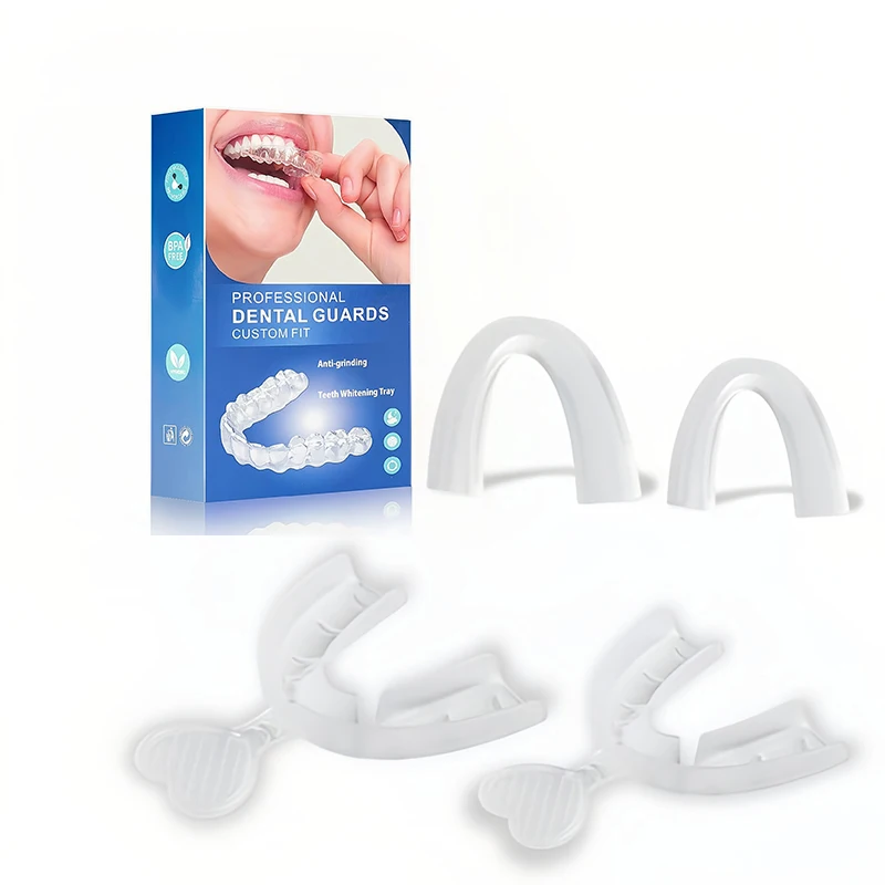 Protector bucal moldeable con bandeja para dormir, estiramiento, bruxismo, protección dental, bandeja blanqueadora, retenedor Dental, 2 uds.