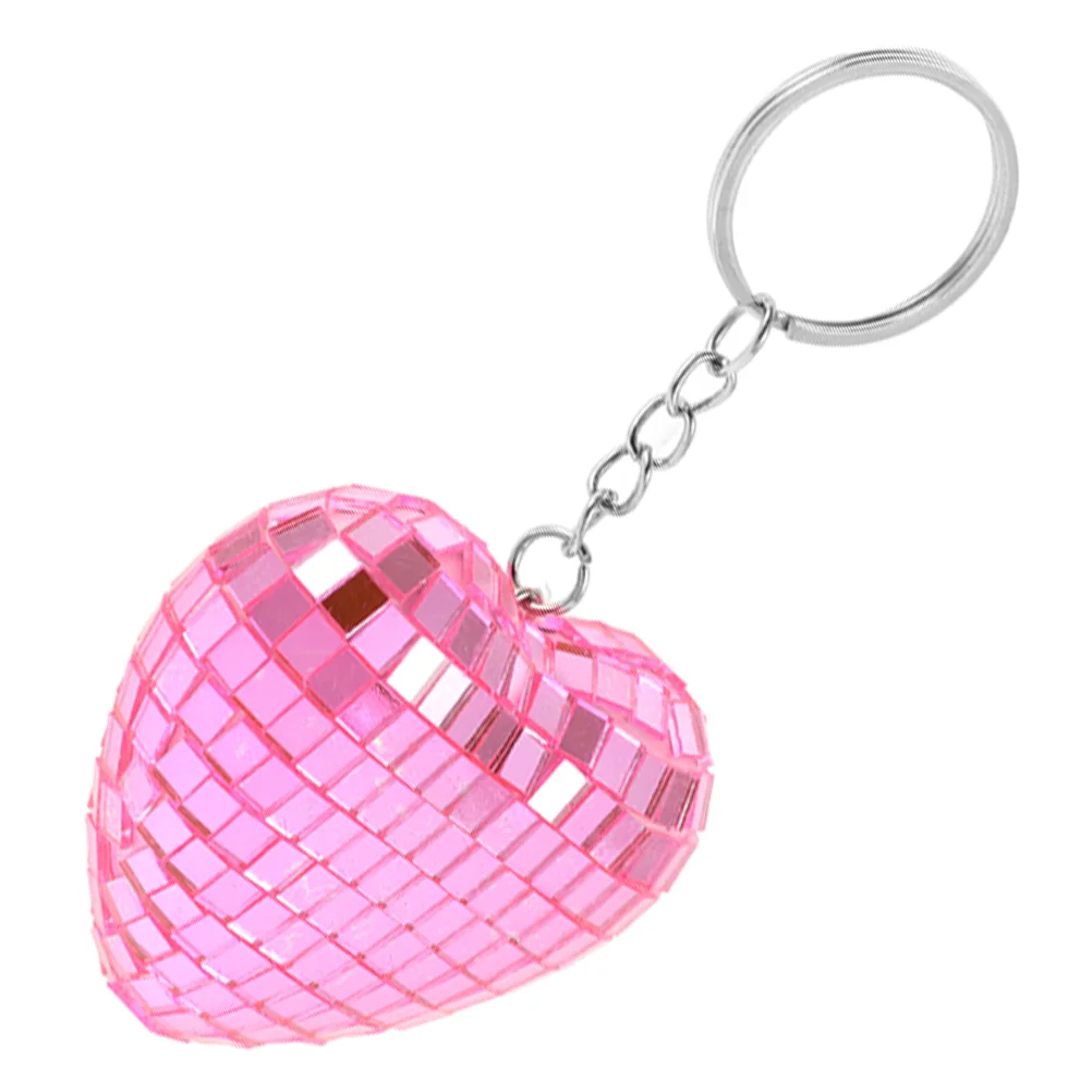 Mirror Ball Keychain Shackle Disco Charms Sparkly Party Supplies 70s Cowboy Heart