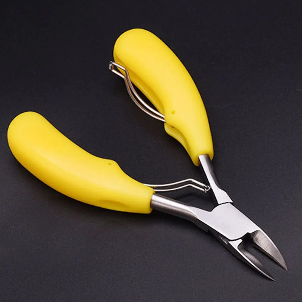 Poignée en caoutchouc Nail Art soin des ongles coupe-bord outil de manucure tondeuse callosités rasoirs ongles cuticules pinces coupe-ongles ciseaux