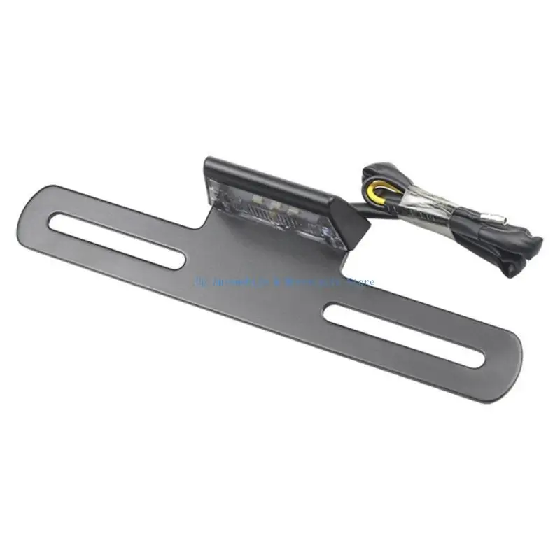 

270E Motorcycle License Plates Holder Bracket LED Tail Rear Light Mount Adjustable