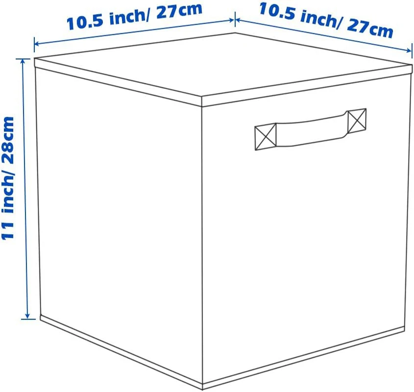 صناديق تخزين من القماش، 5 عبوات من مكعبات تخزين متينة ملونة ممتعة مع مقابض، سلال مكعبة قابلة للطي، منظمة متعددة الألوان #6