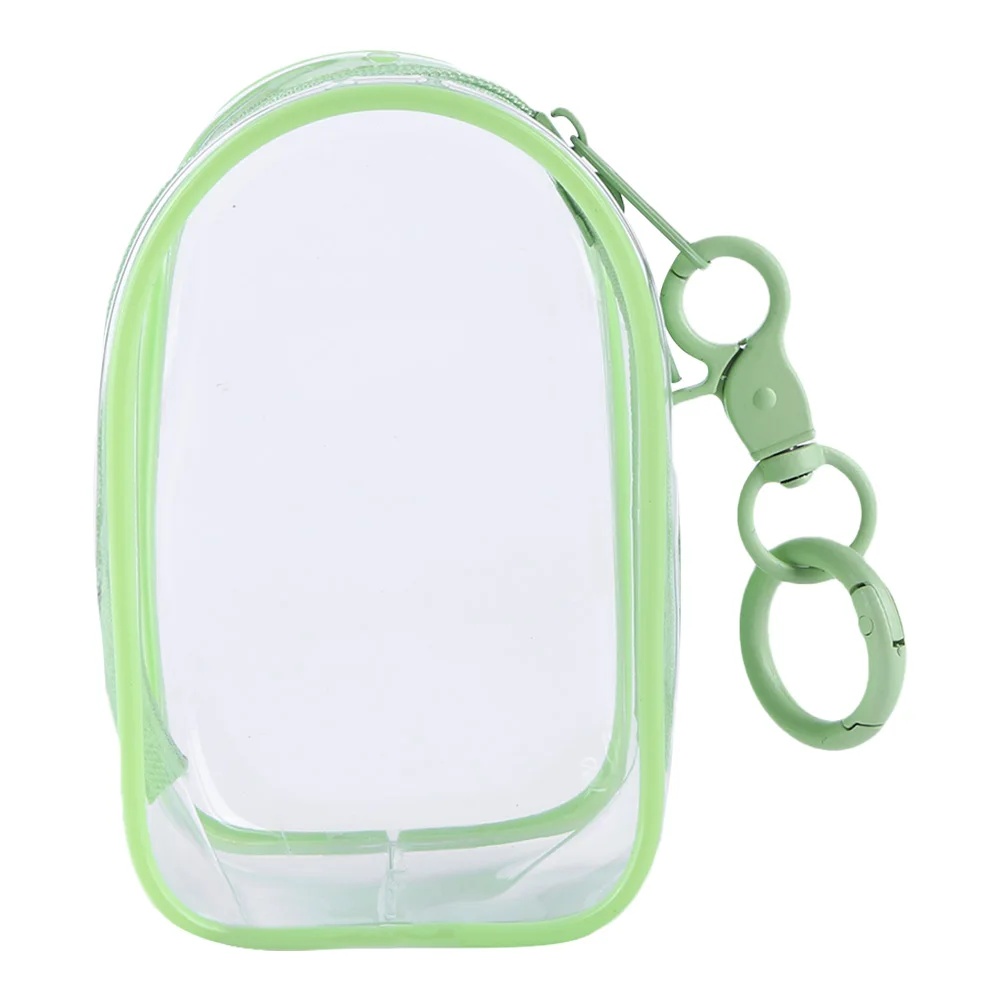 Clear Figure Display Bag with Keychain Zipper Clear Display Case Transparent Protector Case Organizer Box for Collectibles