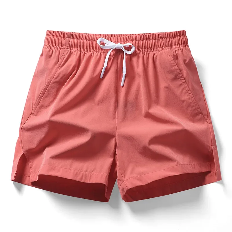 Summer Ice Silk Quick Dry Short Pants Men Breathable Sportswear Running Fitness Beach Bottoms Gym Training Zipper Pocket Shorts