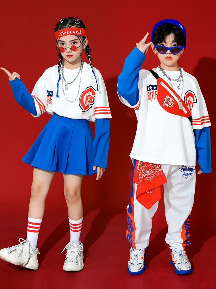 Kinder Cheerleader Uniform Jazz Dance Performance Dancewear Kinder Hip Hop Tanzen Kleidung Street Dance Bühne Kostüm YS2651