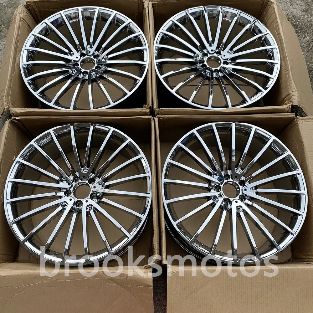 

22" MULT SPOKE CHROME STYLE WHEELS RIMS FIT FOR MERCEDES BENZ W166 W167 X166 GLS