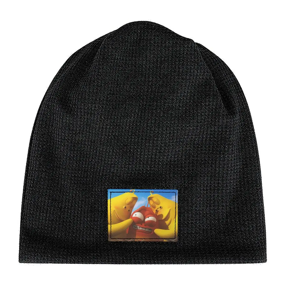 Larva Yellow Red Funny Anime Beanies Caps Fleece-Lined Bonnet Hat Warm Fashion Autumn Winter Outdoor Skullies Hats