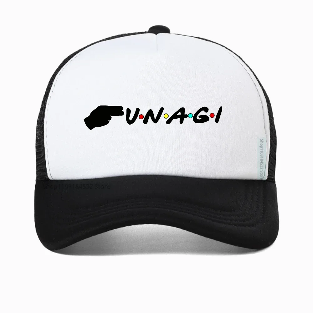 

Unagi with Colored Dots prind baseball cap Women Friends TV mesh trucker hat Harajuku Summer Unisex Streetwear snapback hats