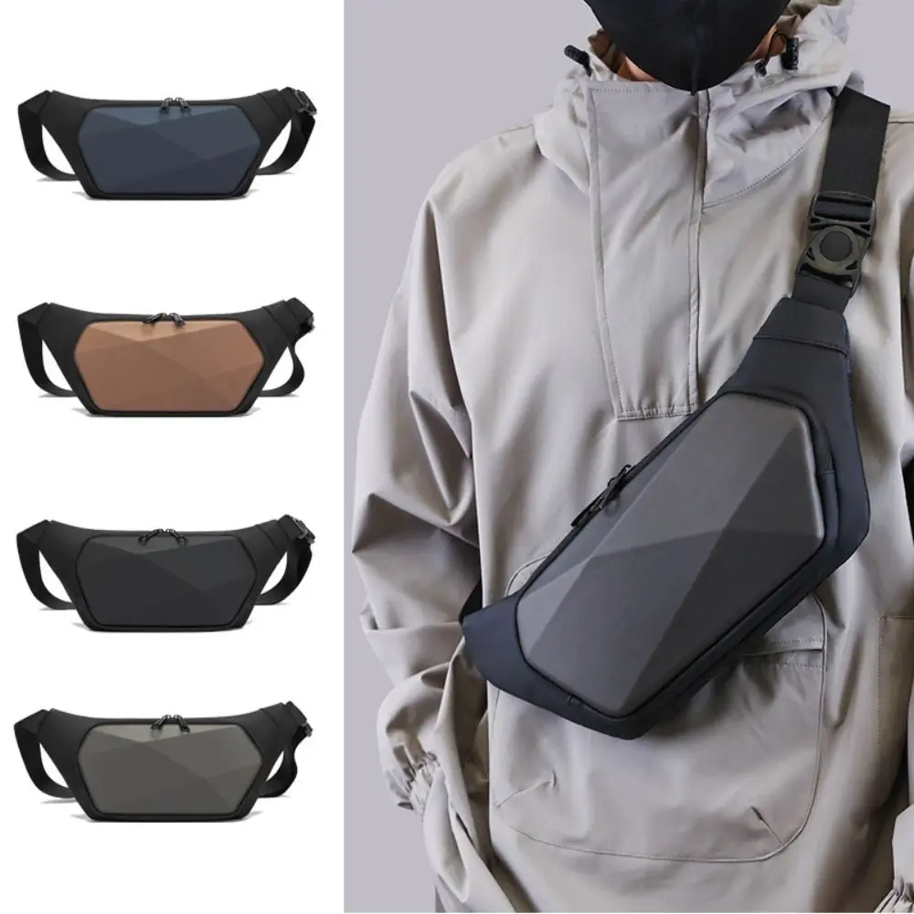 

Practical Waterproof Men's Chest Bag Oxford Cloth Color Contrast Crossbody Bag Stylish Sports Style Sports Shoulder Bag Unisex
