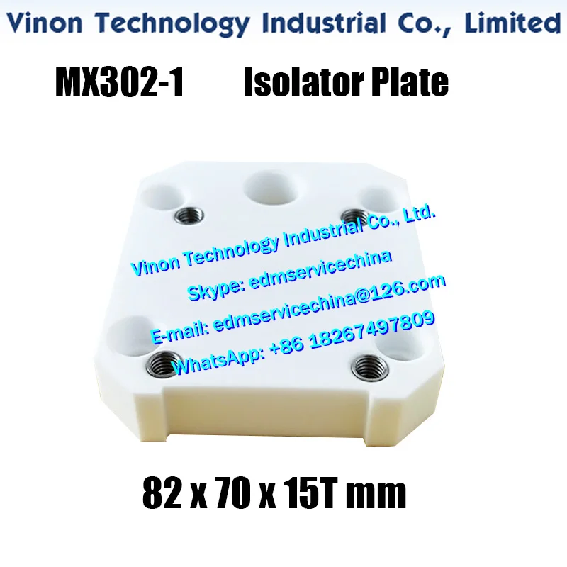 

MX302-1 EDM Lower Isolator Plate 82x70x15Tmm for MAXI Wire Cut Machines, MAXEE Insulating board, Insulating plate