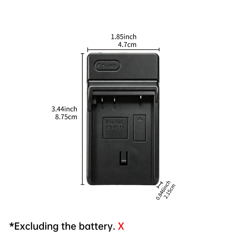PUJIMAX EN-EL15 Battery Charger for EL15A For Nikon Z6 Z7 D750 D850 D7000 D7100 D7200 D7500 D500 D600 D610 D780 D800 D800e MH25