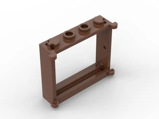 Small particle building block MOC 3853 1x4x3 window, assembly and assembly of educational toy parts DIY