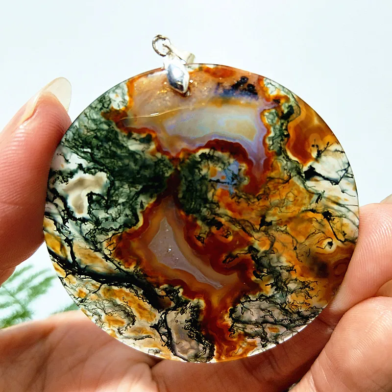 AA   Natural Stone Waterplant Pendant Crystal Magic Healing Stone Yoga Cure Feng Shui Crystal Room Ornament