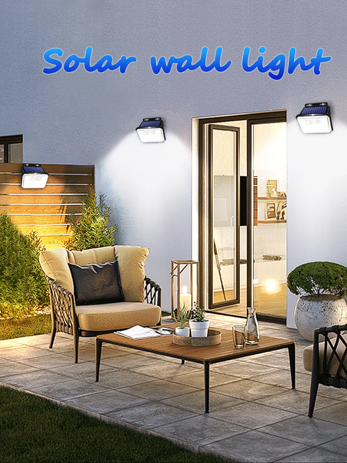 IP65 à prova d'água solar ao ar livre luzes de jardim super brilhante 148 LEDs sensor de movimento