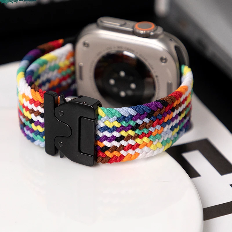 

Parachute Straps for Apple watch 10 Band 46mm 42mm 45mm Ultra 49mm 44mm 41mm Braided bracelet correa iWatch Series 9 8 SE 5 6 7