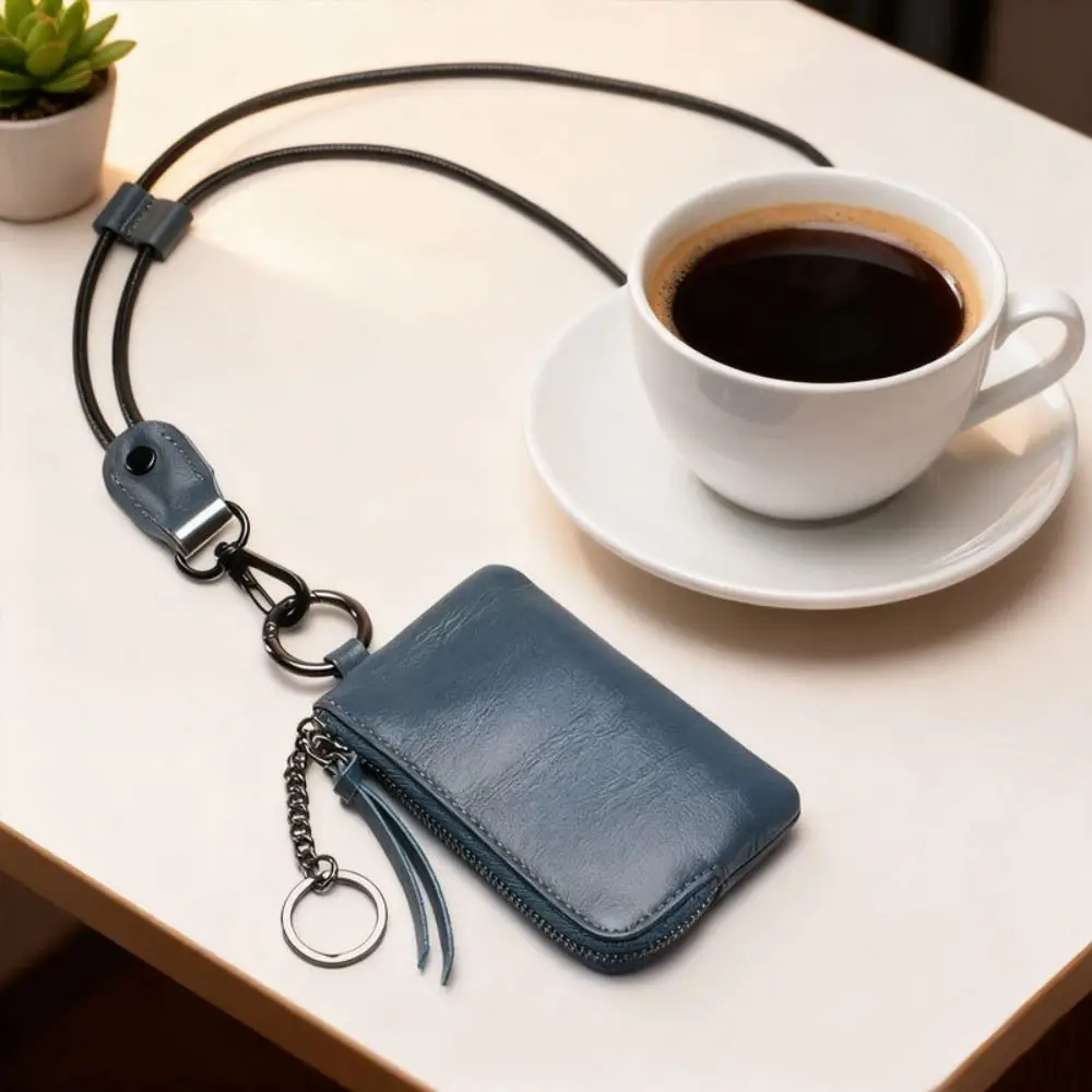 

Прочные кошельки-клатчи из ПУ на шею, мягкие ретро-мини-кошельки для монет, изысканные, с брелоком-ремешком, держателем для ключей, для улицы