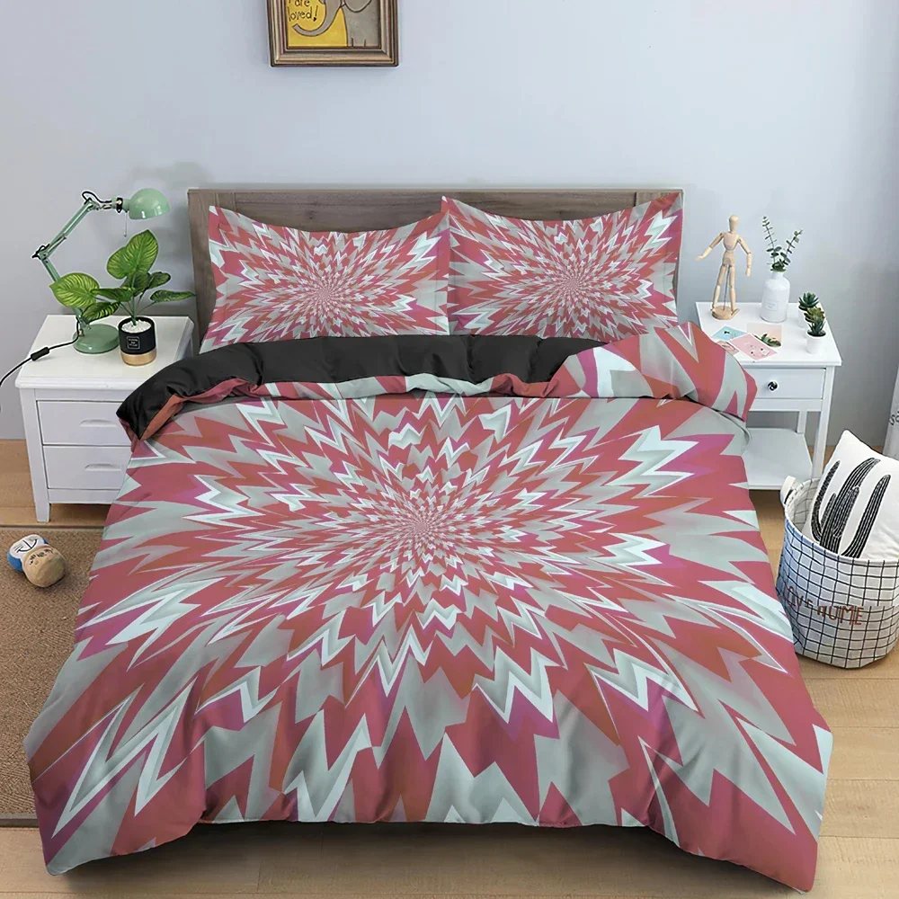 

3D Geometry Abstract Style Comfortable Duvet Quilt Cover Pillowcase Bedding Set Children Bedroom Decoration Home Textile