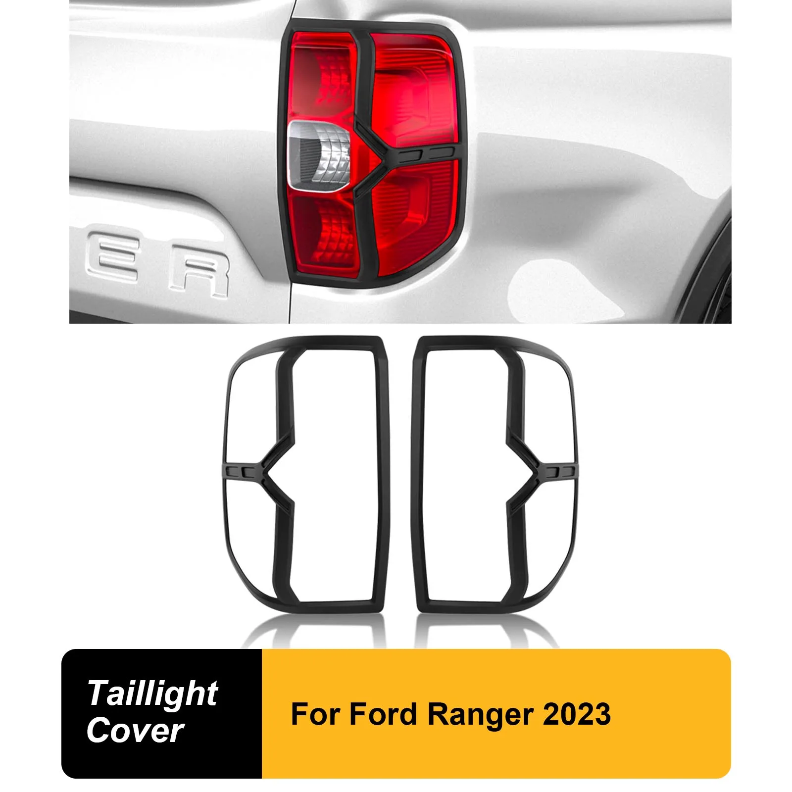 

Rear Light Hood Tail Lamp Protector Car Tail Lights Cover For Ford Ranger T9 2023 2024 XLT XLS XL 4X4 Car Next Gen Accessories