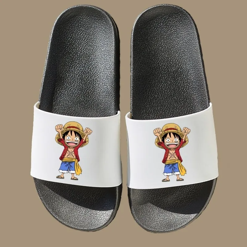 قطعة واحدة من رورونوا زورو لوفي أزياء بسيطة إبداعية بنمط كرتوني للرجال حمام منزلي نعل ناعم مانع للانزلاق شباشب مريحة