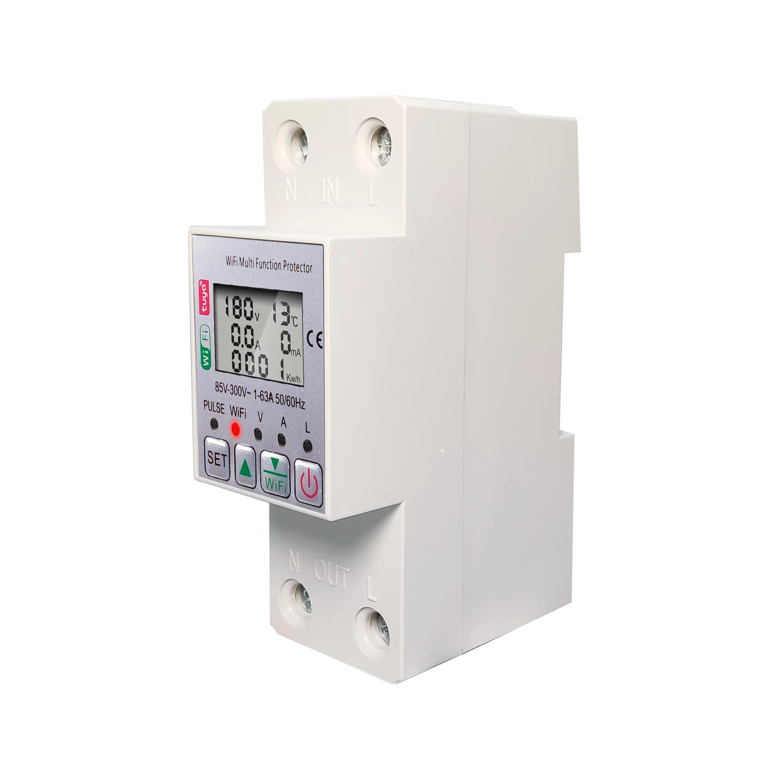

WIFI energy meter digital display adjustable voltage, current and leakage protection device, with kilowatt-hour meter