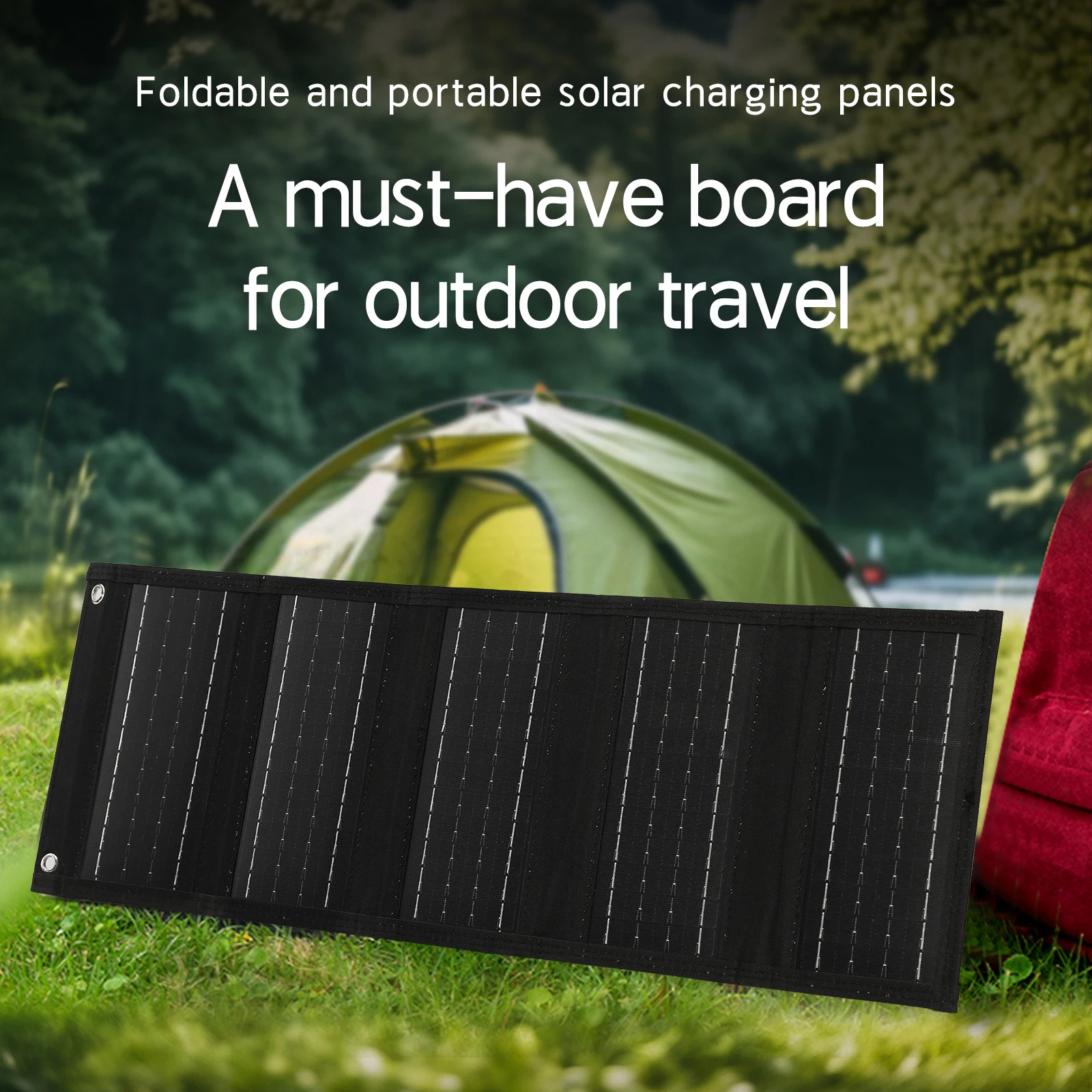 

35W Portable Foldable Solar Panel Charger with USB Port - Compact & Lightweight Design for Outdoor Travel & Camping