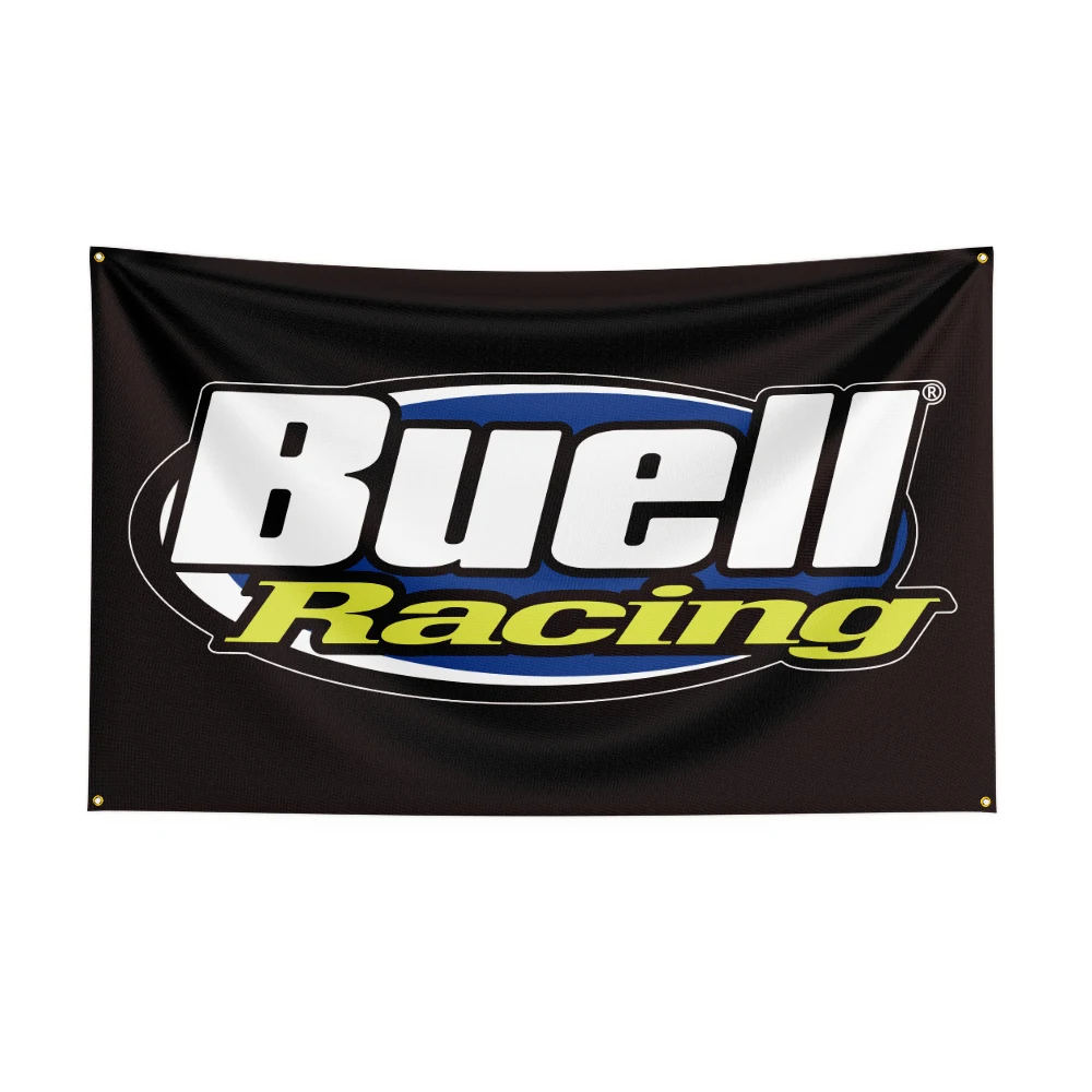 3X5Ft Buells Racing Motorcycle Flag For Decor