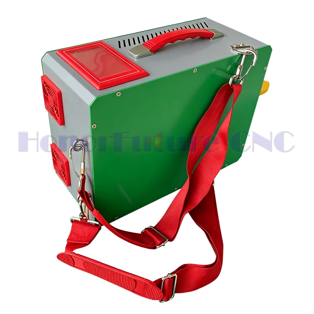 New Small Pulse Fiber Laser Cleaner Backpack for Rust Removal on Wood Stone Metal Glass Acrylic UPVC Plastic Aluminum & Rubber