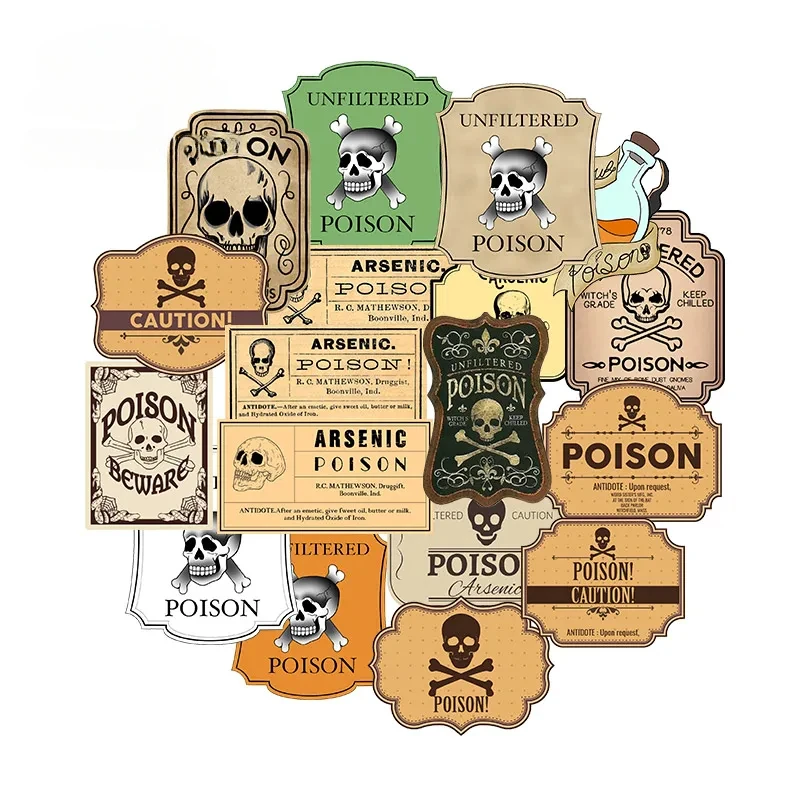 

Personality Poison Skull Vinyl Decal Fine Car Stickers Motorcycle Waterproof Sticker Occlusion Scratch Campervan Decals
